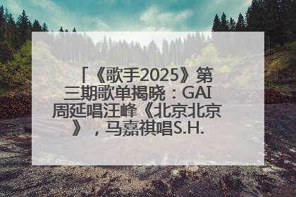 《歌手2025》第三期歌单揭晓：GAI周延唱汪峰《北京北京》，马嘉祺唱S.H.E《你曾是少年》
