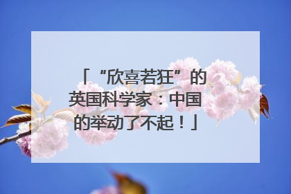 “欣喜若狂”的英国科学家：中国的举动了不起！