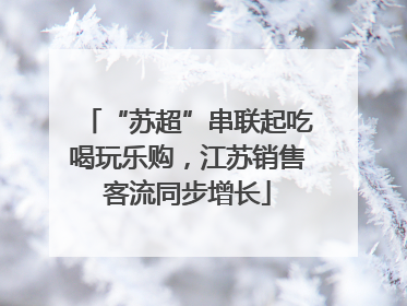 “苏超”串联起吃喝玩乐购，江苏销售客流同步增长