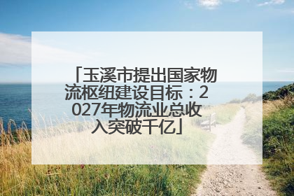 玉溪市提出国家物流枢纽建设目标：2027年物流业总收入突破千亿