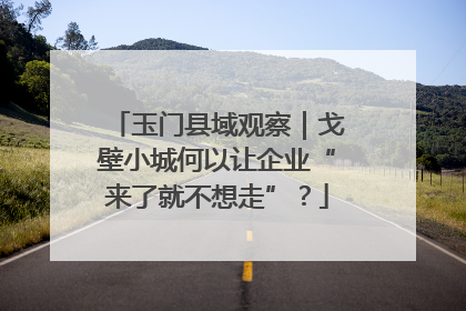 玉门县域观察｜戈壁小城何以让企业“来了就不想走”？