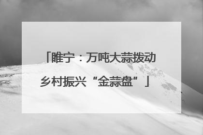 睢宁：万吨大蒜拨动乡村振兴“金蒜盘”