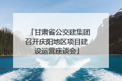 甘肃省公交建集团召开庆阳地区项目建设运营座谈会