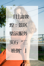 甘肃敦煌：景区骆运服务实行“三班倒”