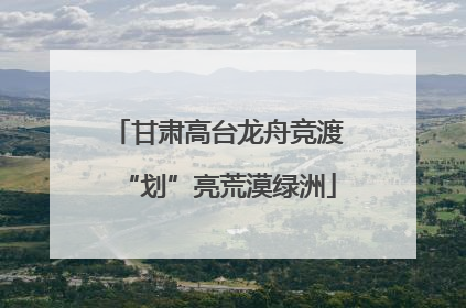 甘肃高台龙舟竞渡“划”亮荒漠绿洲