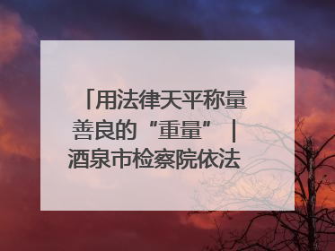 用法律天平称量善良的“重量”｜酒泉市检察院依法办理甘肃首例社区矫正对象见义勇为减刑案
