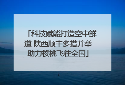 科技赋能打造空中鲜道 陕西顺丰多措并举助力樱桃飞往全国