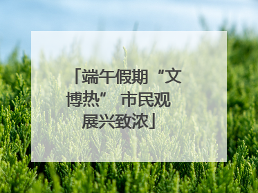 端午假期“文博热” 市民观展兴致浓