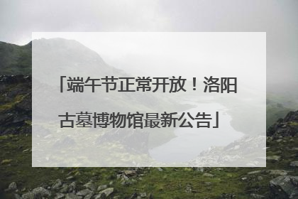 端午节正常开放！洛阳古墓博物馆最新公告