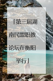 第三届湖南民盟职教论坛在衡阳举行