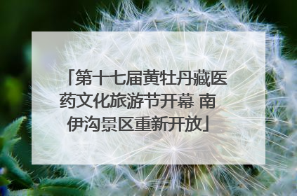 第十七届黄牡丹藏医药文化旅游节开幕 南伊沟景区重新开放