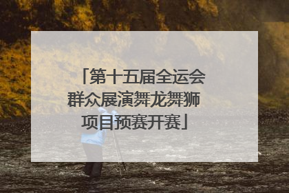 第十五届全运会群众展演舞龙舞狮项目预赛开赛