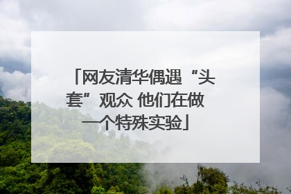 网友清华偶遇“头套”观众 他们在做一个特殊实验