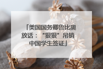 美国国务卿鲁比奥放话：“狠狠”吊销中国学生签证