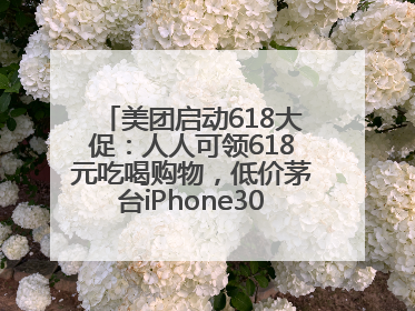 美团启动618大促：人人可领618元吃喝购物，低价茅台iPhone30分钟送达