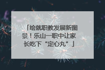 绘就职教发展新图景！乐山一职中让家长吃下“定心丸”