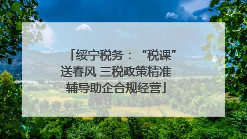 绥宁税务：“税课”送春风 三税政策精准辅导助企合规经营