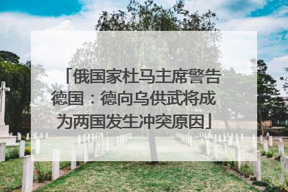 俄国家杜马主席警告德国：德向乌供武将成为两国发生冲突原因