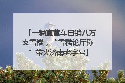 一辆直营车日销八万支雪糕，“雪糕论斤称”带火济南老字号