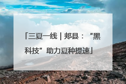 三夏一线｜郏县：“黑科技”助力夏种提速
