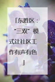 东胜区：“三双”模式让社区工作有声有色