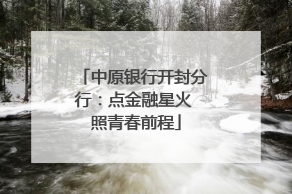 中原银行开封分行：点金融星火 照青春前程
