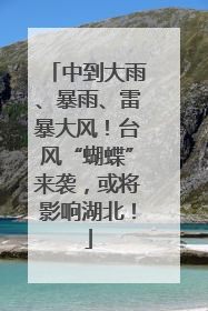 中到大雨、暴雨、雷暴大风！台风“蝴蝶”来袭，或将影响湖北！