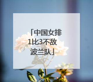 中国女排1比3不敌波兰队