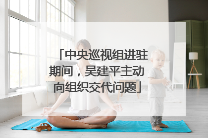 中央巡视组进驻期间，吴建平主动向组织交代问题