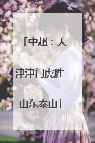 中超：天津津门虎胜山东泰山