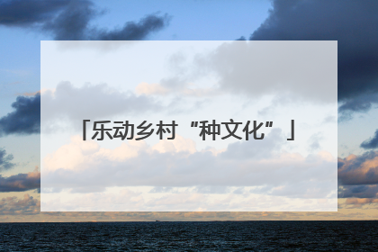 乐动乡村“种文化”