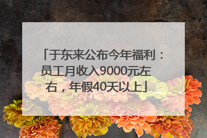 于东来公布今年福利：员工月收入9000元左右，年假40天以上