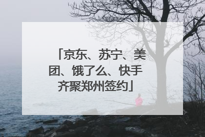 京东、苏宁、美团、饿了么、快手齐聚郑州签约