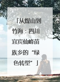 从煤山到竹海：四川宜宾仙峰苗族乡的“绿色转型”