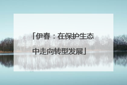 伊春：在保护生态中走向转型发展