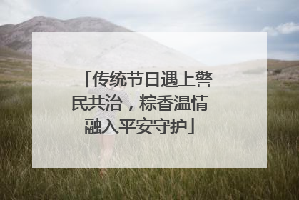 传统节日遇上警民共治，粽香温情融入平安守护