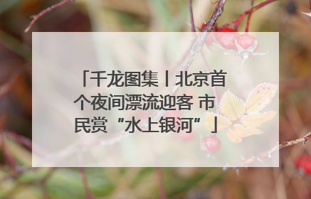 千龙图集丨北京首个夜间漂流迎客 市民赏“水上银河”