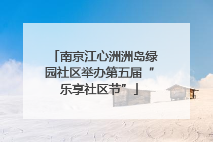 南京江心洲洲岛绿园社区举办第五届“乐享社区节”