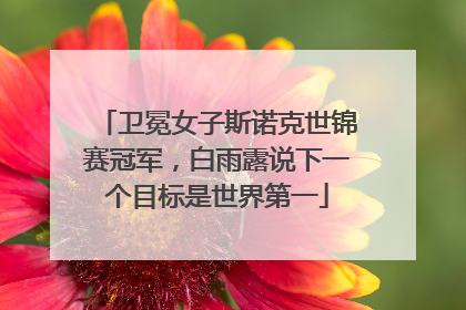 卫冕女子斯诺克世锦赛冠军，白雨露说下一个目标是世界第一