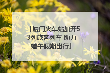 厦门火车站加开53列旅客列车 助力端午假期出行