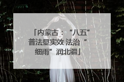 内蒙古：“八五”普法显实效 法治“细雨”润北疆