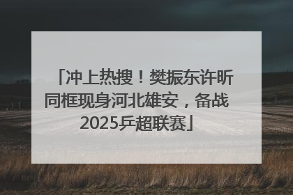 冲上热搜！樊振东许昕同框现身河北雄安，备战2025乒超联赛