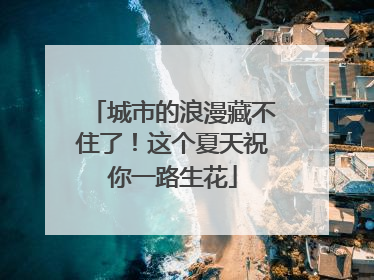 城市的浪漫藏不住了！这个夏天祝你一路生花
