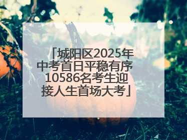 城阳区2025年中考首日平稳有序 10586名考生迎接人生首场大考
