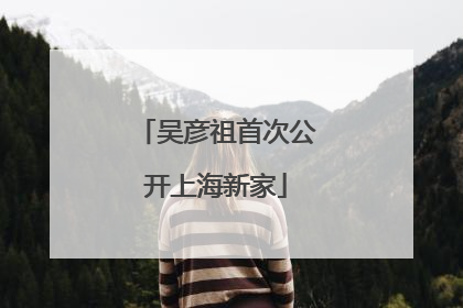 吴彦祖首次公开上海新家