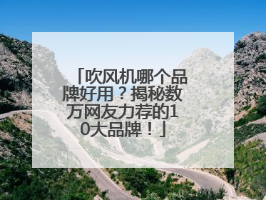 吹风机哪个品牌好用？揭秘数万网友力荐的10大品牌！