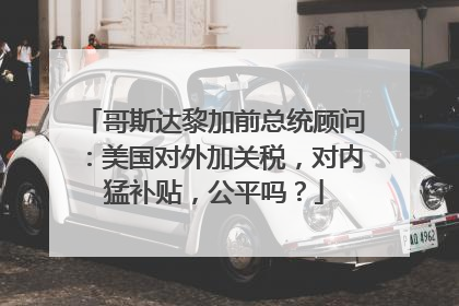 哥斯达黎加前总统顾问：美国对外加关税，对内猛补贴，公平吗？