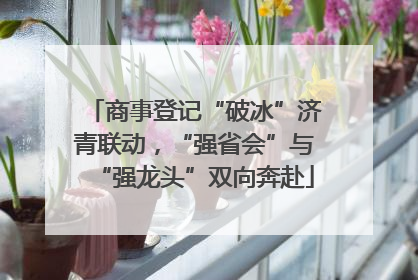 商事登记“破冰”济青联动，“强省会”与“强龙头”双向奔赴