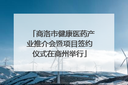 商洛市健康医药产业推介会暨项目签约仪式在商州举行