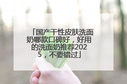 国产干性皮肤洗面奶哪款口碑好，好用的洗面奶推荐2025，不要错过